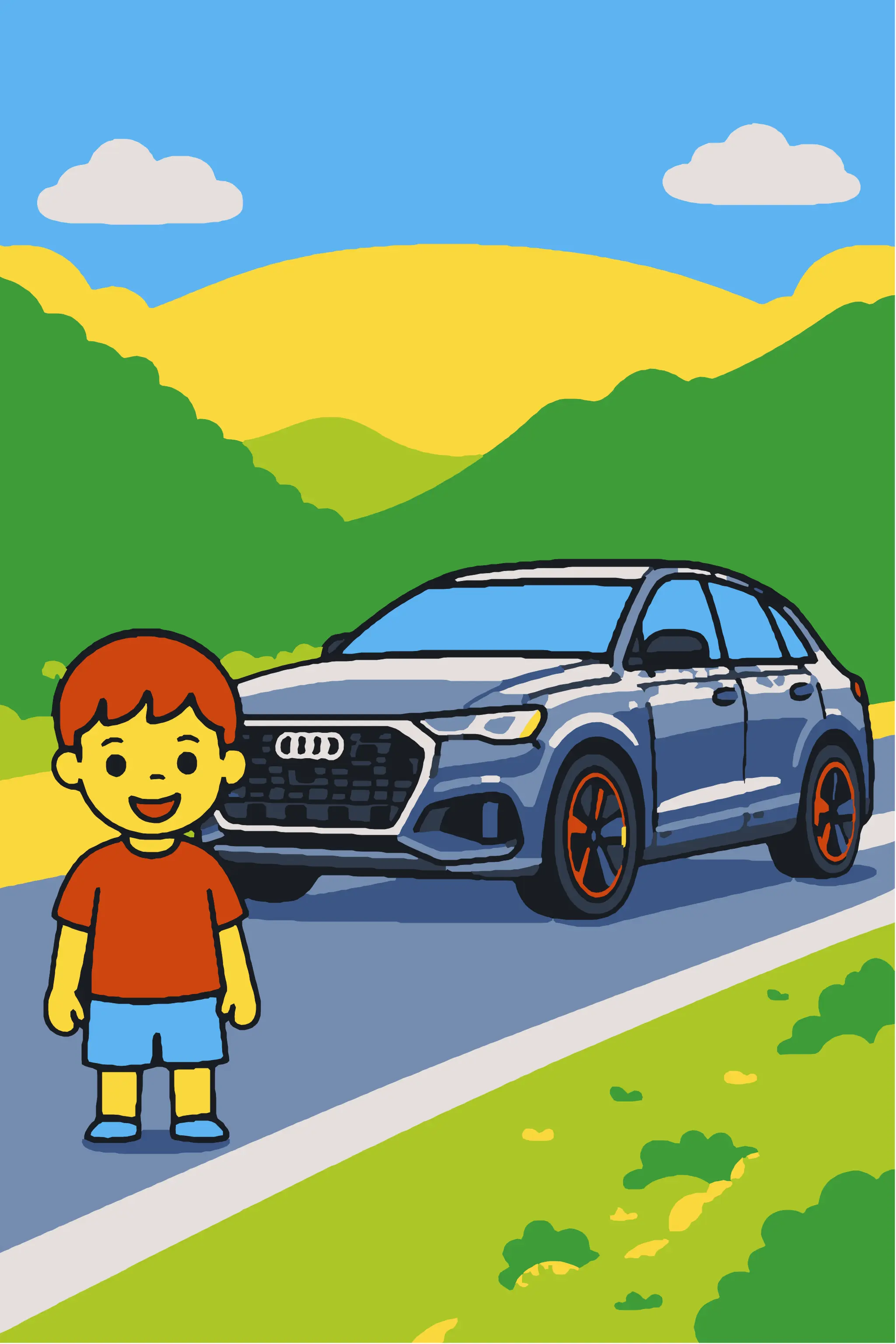 Coloriage mystère véhicules pour enfants