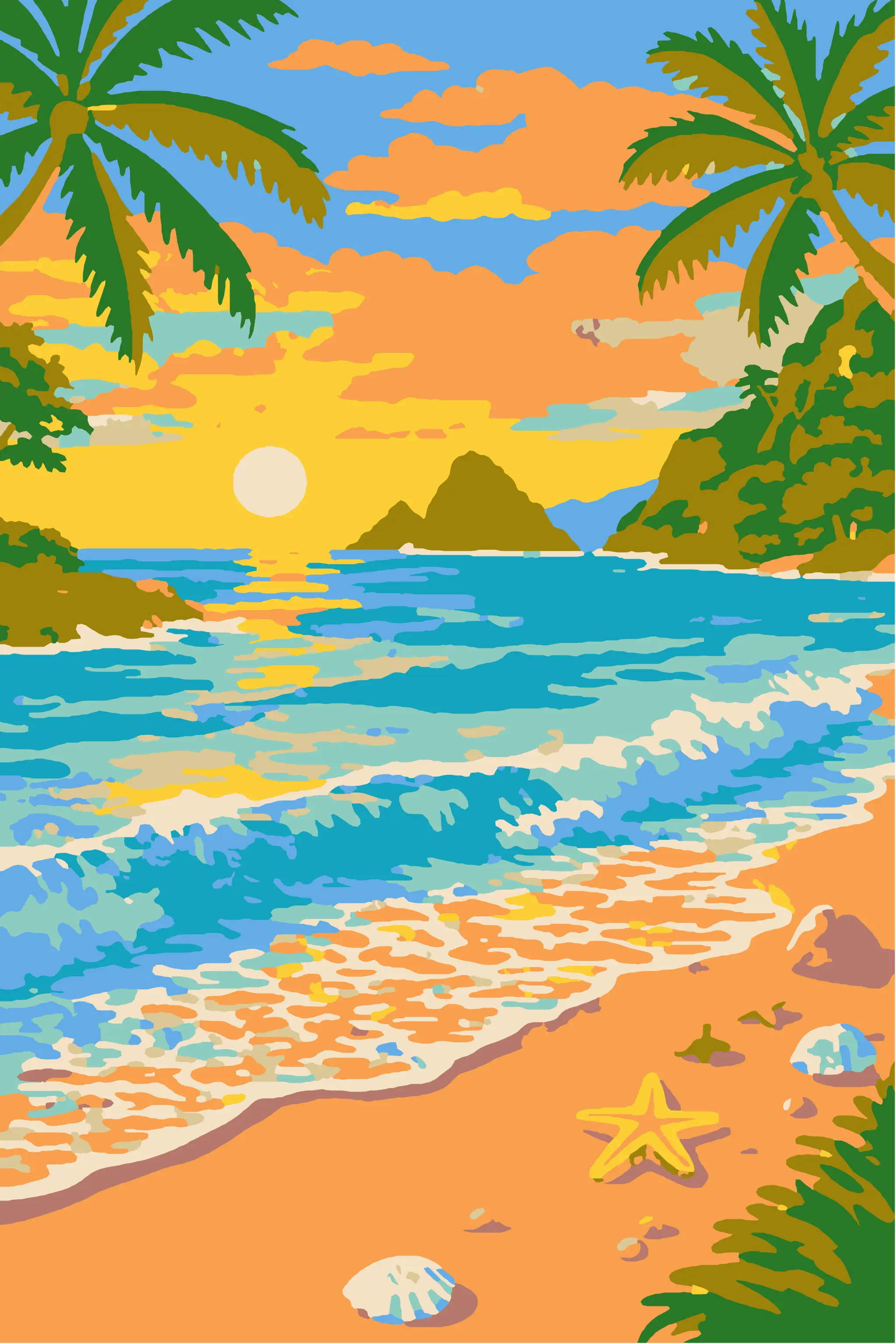 Coloriage mystère mer et océan à imprimer